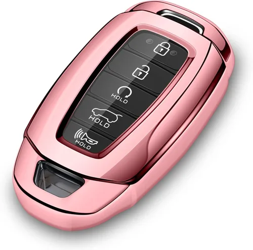 Vista 8 de Funda para llave de coche Hyundai 2024 2021 2022 2023 Accesorios Rojo