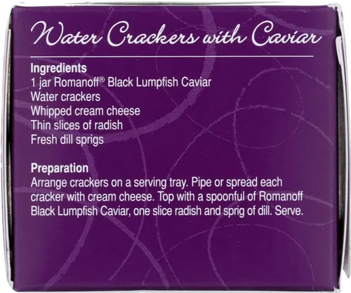 Vista 2 de Romanoff Caviar Black Lumpfish Caviar, cero grasas trans, 2 onzas (paquete de 6)
