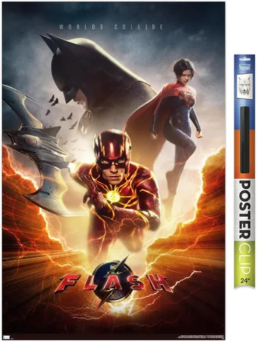 Vista 19 de Trends International DC Comics Movie The Flash - Póster de pared de una hoja, 14.725 x 22.375 pulgadas, versión enmarcada de madera de granero