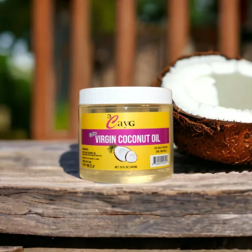Vista 5 de 3CAYG Aceite de coco virgen extra de 15 oz para una piel más suave, crecimiento del cabello y cuidado de las uñas