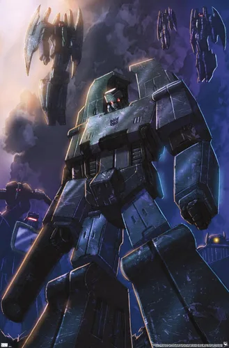 Vista 12 de Trends International Hasbro Transformers - Póster de pared Decepticons, 14.725 x 22.375 pulgadas, versión enmarcada de madera de granero