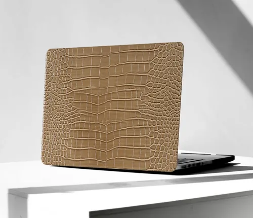 Vista 10 de Compatible con Funda para MacBook Air de 13 Pulgadas con Diseño de Cocodrilo 2021 2020 2019 2018 M1 A2337 A2179 A1932, Texturizada Elegante Lujosa