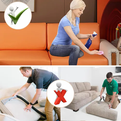 Vista 3 de Funda de cojín impermeable para sofá reclinable en forma de L de piel sintética larga elástica para sofá de 1, 2, 3, 4 plazas, protector de muebles