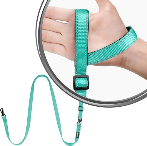 Vista 9 de Correa antideslizante para perro, correa y collar de entrenamiento resistente sin tirones con antienredos, mango acolchado e hilo reflectante
