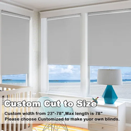 Vista 4 de Persilux Persianas Enrollables para Ventana Persianas sin Cordones para Ventana 100% Opacas Persianas Enrollables Protección UV Persianas de Ahorro