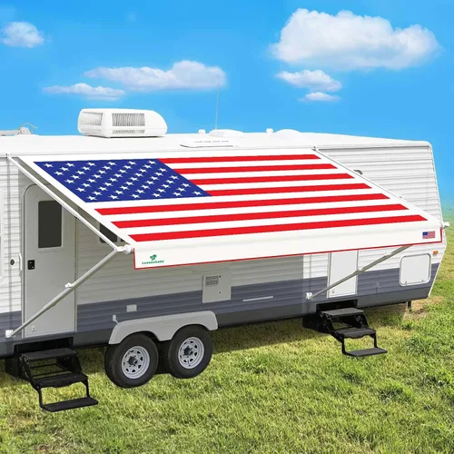Vista 9 de Leaveshade - Tela de repuesto para toldo de vehículos recreativos y caravanas, poliéster recubierto de vinilo superpesado, 7 pies 3 pulgadas