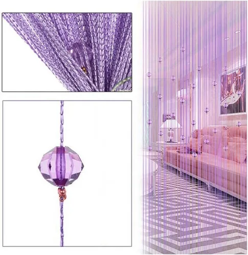 Vista 7 de FOCUSSEXY Cortina decorativa para puerta con cuentas para panel de pared, separador de ventana con flecos para bodas, cafeterías, restaurantes, Rosa