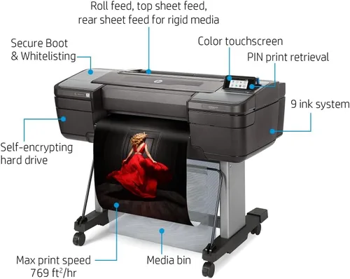 Vista 2 de HP DesignJet Z9+ Impresora fotográfica posdata de gran formato - 24", con espectrofotómetro (W3Z71A)