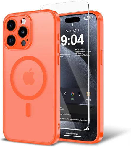 Vista 81 de Funda para iPhone 11 con protector de pantalla, compatible con MagSafe, ultra delgada, translúcida, mate, a prueba de golpes, color negro
