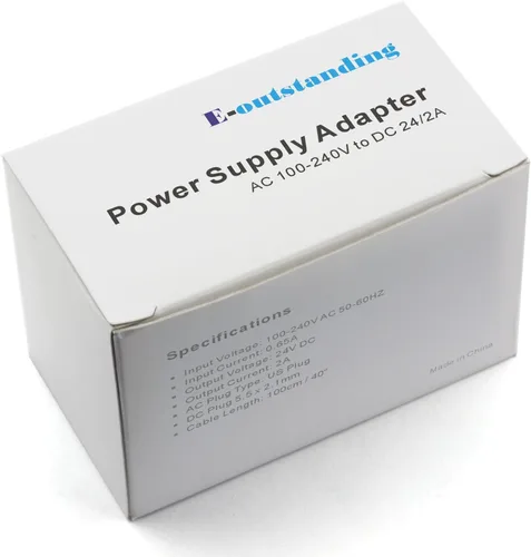 Vista 2 de E-outstanding Adaptador de fuente de alimentación de 24V 2A DC 100-240V AC a 24V DC Transformador de potencia