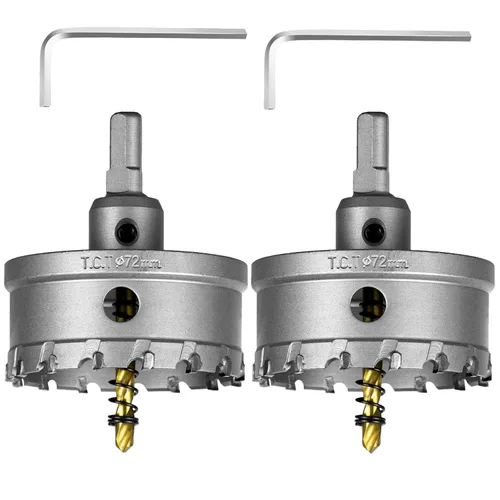 Vista 35 de SALI Kit de sierra perforadora TCT de 1 pulgada (1.024 in) con punta de carburo de tungsteno con broca piloto chapada en titanio para metal, acero