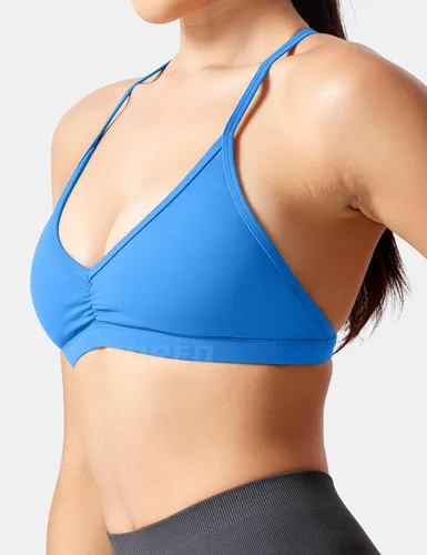 Vista 9 de YEOREO Sujetadores deportivos para mujer, con relleno, sin espalda, brasier de entrenamiento Karlena de bajo impacto cruzado para yoga