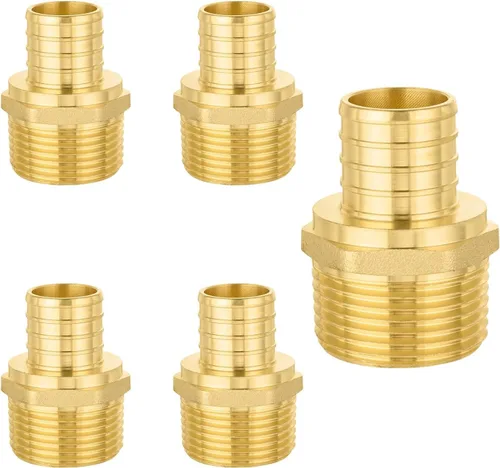 Vista 17 de Paquete de 2 accesorios PEX, adaptador NPT roscado macho de 1 pulgada PEX x 1 pulgada, ASTM F1807
