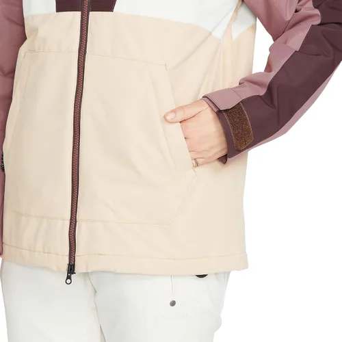 Vista 8 de Volcom Rossland - Chaqueta con capucha para mujer con aislamiento para snowboard y esquí