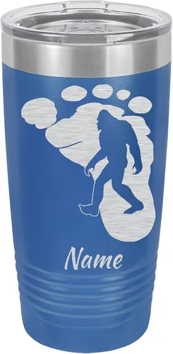 Vista 2 de 20oz Travel Tumbler Mug, Bigfoot, Sasquatch, Personalized Engraving Included
