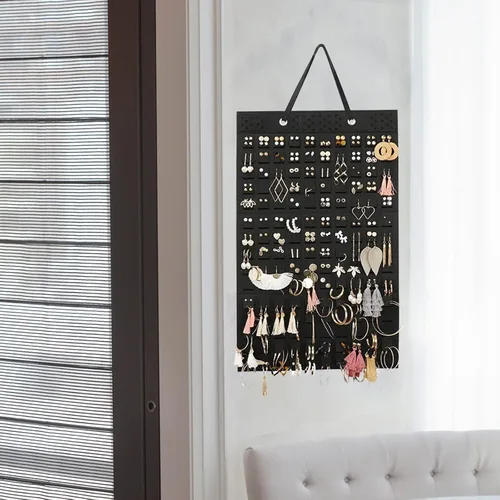 Vista 4 de Classycoo Organizador de aretes colgantes, soporte para aretes colgantes, con capacidad para hasta 270 pares, organizador colgante de pared