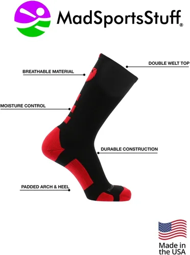 Vista 3 de MadSportsStuff Football Socks Crew Length for Boys or Men, Football Gift