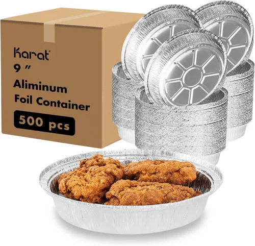 Vista 8 de Karat AF-KDL07 7" OPS Tapas domo para contenedores de aluminio (caja de 500)