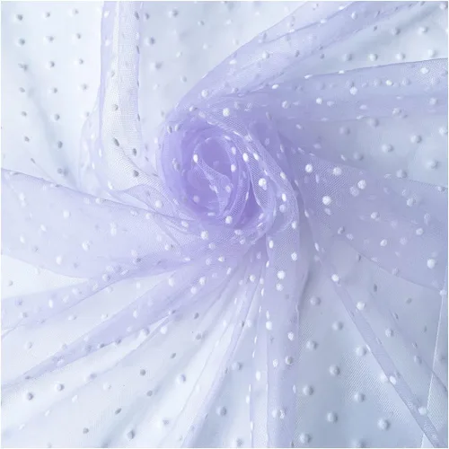 Vista 15 de ECYC Ltd 17.7 x 61 pulgadas, tela de tul de lunares blancos, tela de tul de malla de tul transparente para coser, faldas tutú, velo de novia