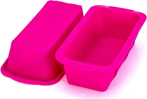 Vista 6 de Tosnail Paquete de 3 moldes de silicona antiadherente para pan y molde para pan, 9.75 x 4.75 x 3 pulgadas