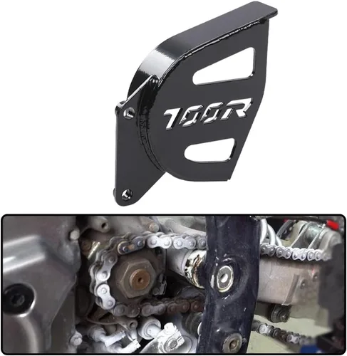 Vista 8 de CHEDA Protector de cubierta de piñón de guía de cadena compatible con Yamaha Raptor 700 R 2006-2020 Guía de ahorro de cadena de acero negro