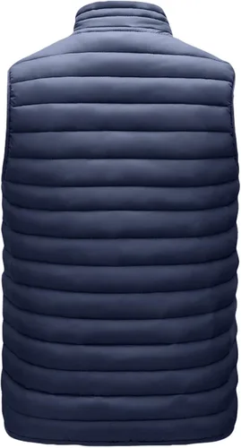 Vista 4 de Otoño Invierno 2023 Chalecos para hombre Vestido sin mangas con cremallera completa con bolsillos Abrigos grandes y altos Chaquetas cálidas