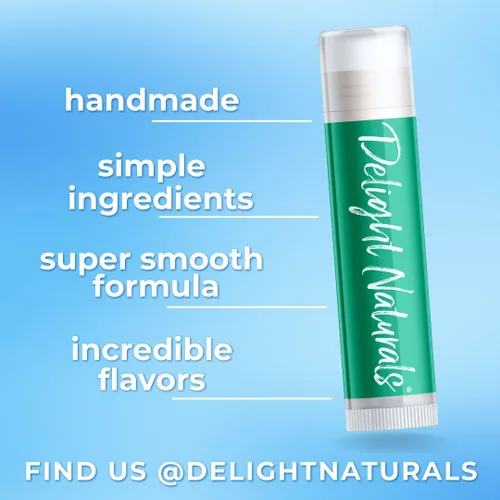 Vista 3 de Delight Naturals Bálsamo labial Jumbo - Chip de menta