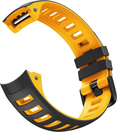 Vista 5 de ANCOOL Correa de silicona suave compatible con Garmin Instinct 2, repuesto para Garmin Instinct Tide/Esports/Solar/Tactical Smartwatches Negro/Gris