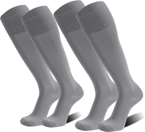 Vista 9 de Cushioned Knee High Soccer Softball Socks 2 Pairs Youth Adult Negro