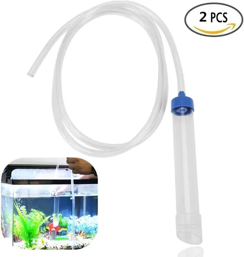 Vista 7 de TOPINCN Cambiador de agua manual para acuario, limpiador de grava, purificador de agua, manguera de sifón, herramienta de transferencia de líquido