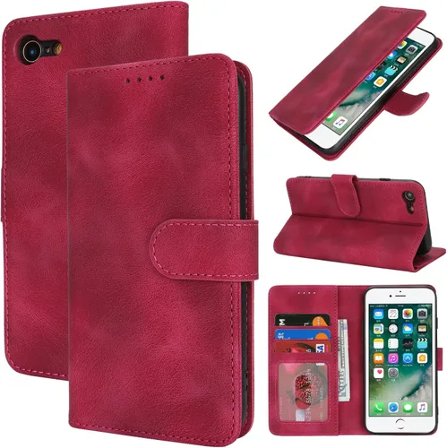 Vista 31 de Funda tipo cartera para iPhone 8 Plus iPhone 7 Plus con tarjetero para iPhone 8 Plus, funda tipo cartera para mujeres y hombres, de piel sintética