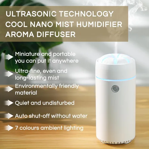 Vista 2 de Difusor de coche, humidificador de coche, difusor de automóvil para aceites esenciales, difusor inteligente de ambientador de automóvil, difusor