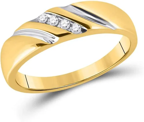 Vista 3 de Jewels By Lux Conjunto de boda a juego de oro amarillo de 10 quilates para él y ella 15 Cttw