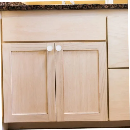 Vista 4 de Uonlytech Perillas blancas para puertas de gabinete, pomos de madera para gabinetes, tiradores de cajón, armario de cocina, armario de cocina