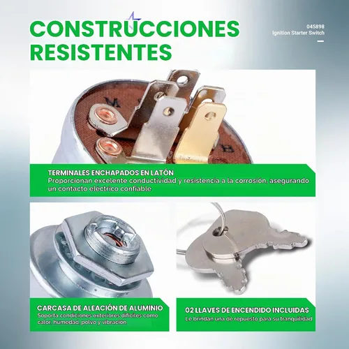Vista 7 de BlueStars 045898 Interruptor de arranque de encendido 2 teclas – Compatible