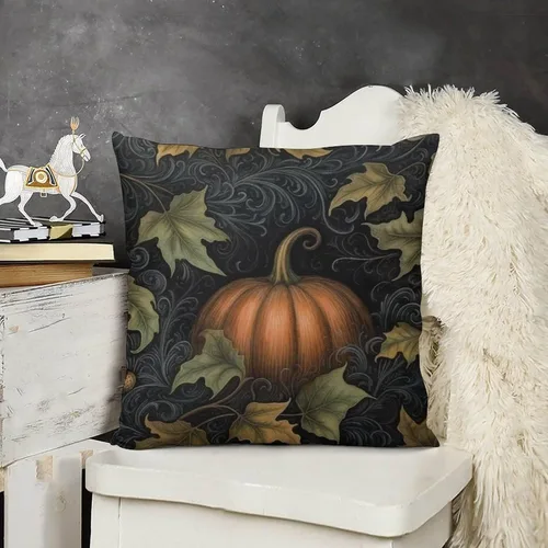 Vista 16 de Almohadas de sofá para sala de estar, 12 x 12 pulgadas, coloridas hojas de otoño y otoño, funda de cojín para sofá, decoración moderna, otoño