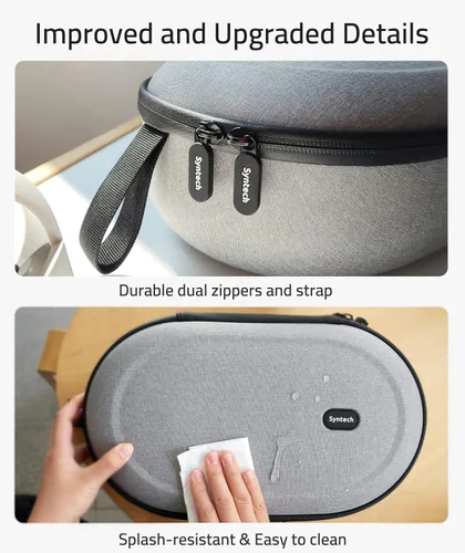 Vista 6 de Syntech Large Hard Carrying Case Compatible with OculusMeta Quest 2Meta Quest Pro Accessories VR Headset with Elite Strap Touch Controllers and