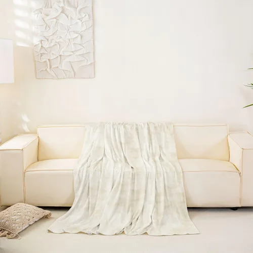Vista 6 de Erosebridal Funda de sofá retro color beige y blanco, 71 x 91 pulgadas, estilo granja, protector de sofá, protector de sofá para hombres y mujeres