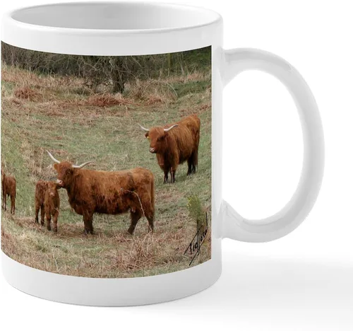 Vista 11 de CafePress Heilan Coo (Highland Cow) Taza de café de cerámica de 11 oz (11.0 fl oz)