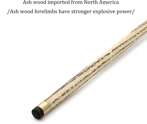 Vista 2 de Tacos de billar profesionales 57.1 in Norteamericano Importado Material British Snooker cue Set, 3/4 Split cue, 0.382 in