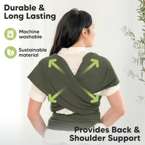 Vista 5 de KeaBabies Portabebés y organizador de pañales KeaBabies – Todo en 1 Original transpirable Baby Sling, organizador de bebé para guardería, ligero