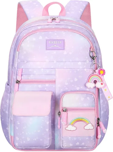 Vista 8 de BEFUNIRISE Mochila para niÃ±as, mochilas escolares de 16 a 17 pulgadas para niÃ±as, bonita bolsa de libros para adolescentes, niÃ±os, escuela