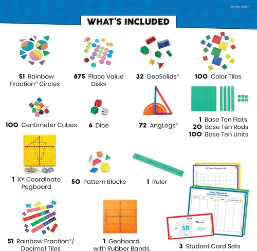 Vista 2 de hand2mind Math Tools - Conjuntos de grupos pequeños 4-5 por Reagan Tunstall y Kristina Grant, manipuladores matemáticos, bloques de base diez