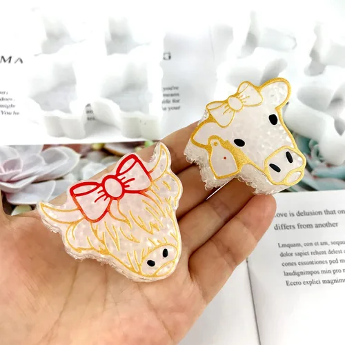 Vista 3 de Molde de silicona Freshie para fundición de resina, perlas aromáticas, jabón y cera, molde de silicona para decoración interior de vehículos