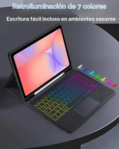 Vista 8 de MePadKey Funda con teclado táctil para Samsung Galaxy Tab S10 Lite/S10 FE