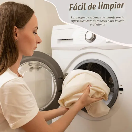 Vista 7 de Oudain Juego de 4 sábanas de microfibra suave para mesa de masaje de 3 piezas, incluye sábana encimera de masaje, sábana bajera ajustable y funda