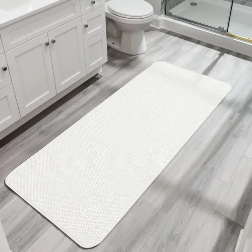 Vista 22 de Tapete de baño ultrafino, con base de goma, antideslizante, secado rápido, lavable a máquina, pelo bajo, absorbente, para ducha exterior, fregadero