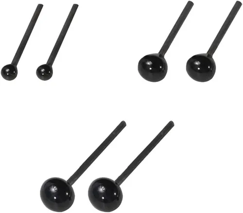 Vista 5 de 200 piezas minúsculos ojos de cristal mini ojos negros artesanales muñeca ojos títeres juguete ojos para lana fieltro manualidades 0.079 in