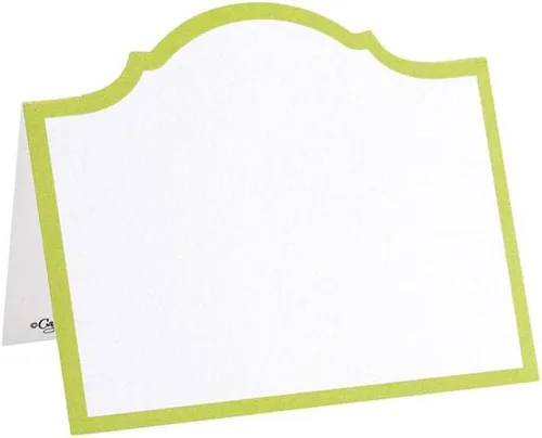 Vista 5 de Caspari Tarjetas de lugar con nombre troqueladas en lino, 8 por paquete