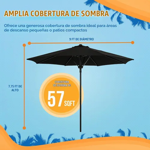 Vista 5 de Island Umbrella Paraguas del mercado de Cabo Negro